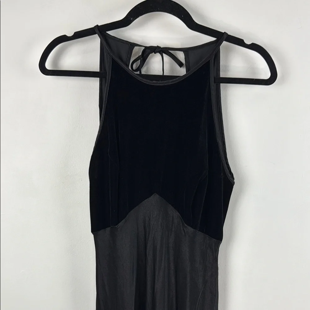 Vintage Y2K Whimsigoth Evening Velvet Square Back Steppin’ Out Made in USA Dress